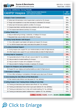 CAHPS Hospice Scores Click to Enlarge